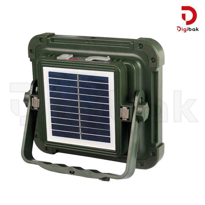پروژکتور سیار شارژی و پاور بانک خورشیدی مدل D18
