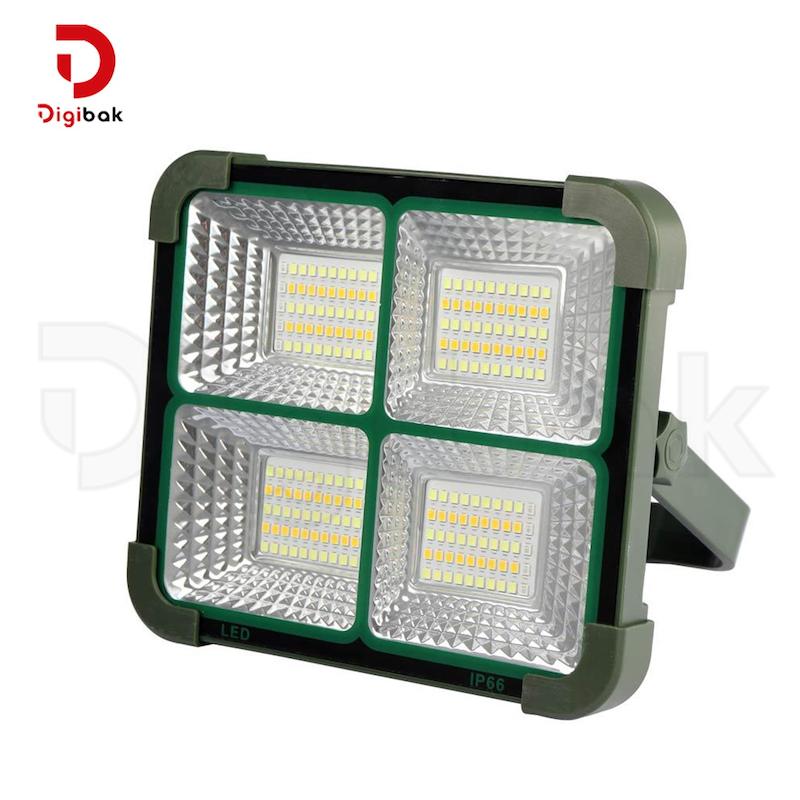 پروژکتور سیار شارژی و پاور بانک خورشیدی مدل D18