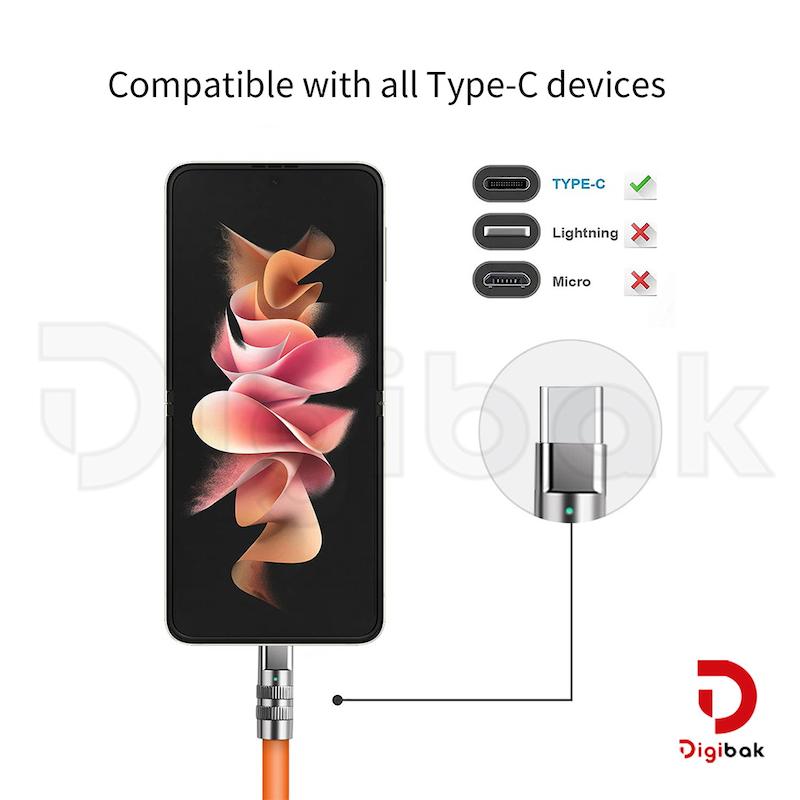 کابل تایپ سی فست شارژ سیلیکونی GFUZ مدل CA149
