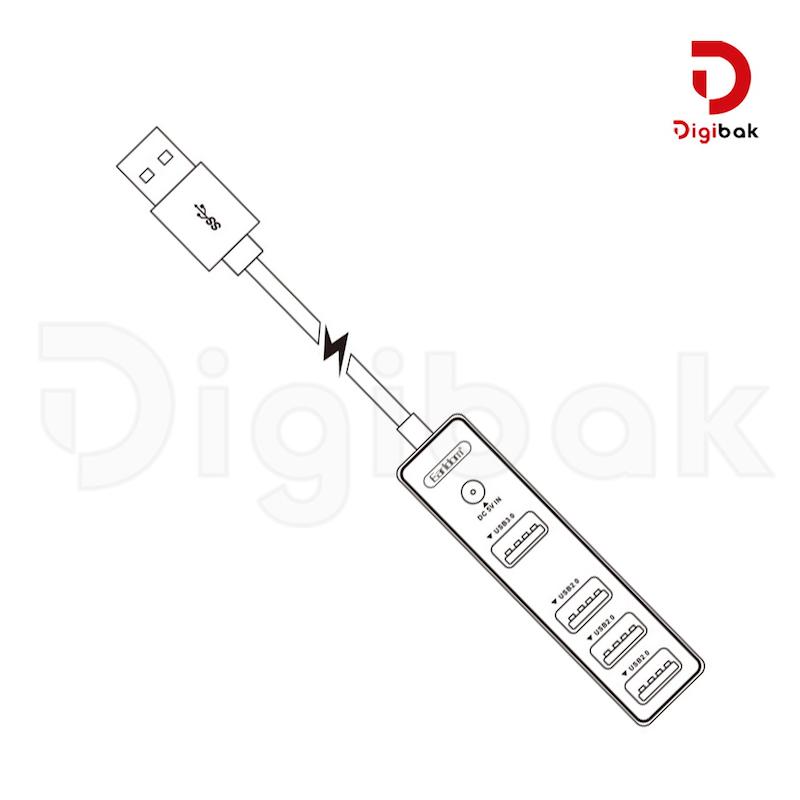 هاب ۴ پورت USB ارلدام مدل ET-HUB07