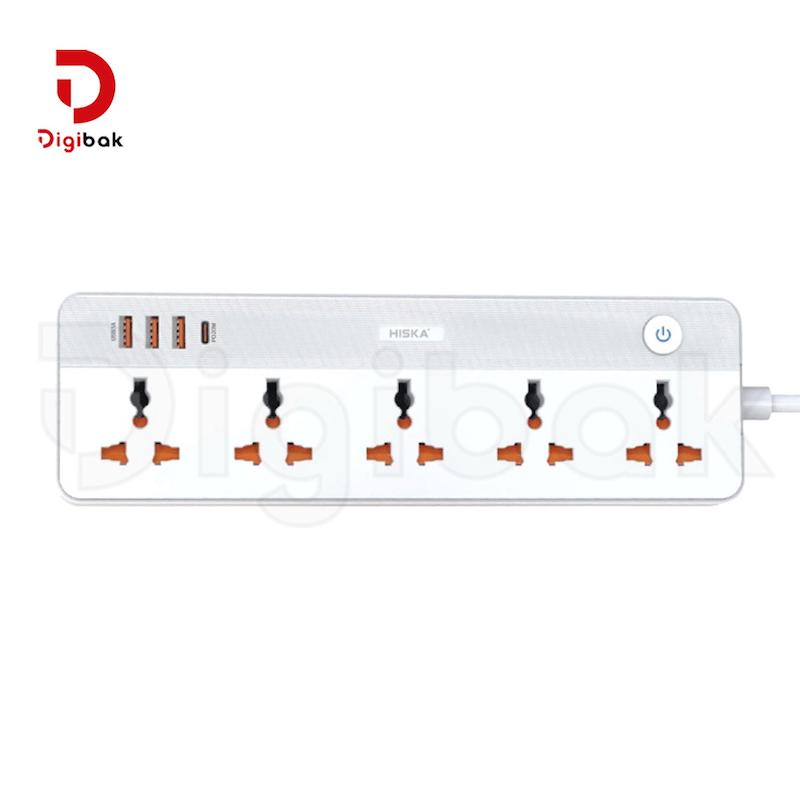 چندراهی برق هیسکا مدل CH-5517EU | ۵ خروجی
