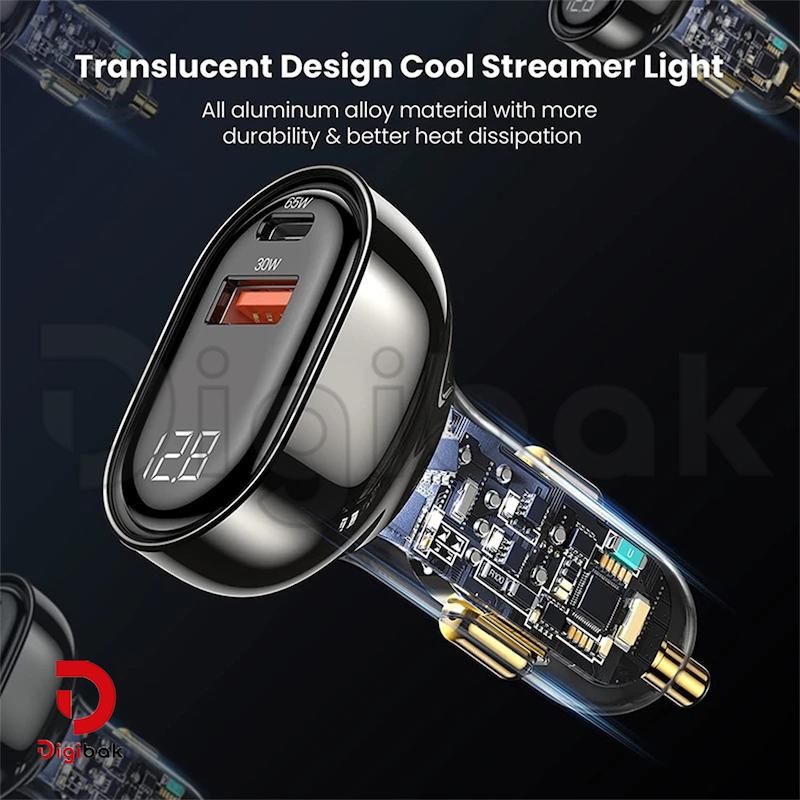 شارژر فندکی سریع 95 وات هیسکا مدل HCC-326