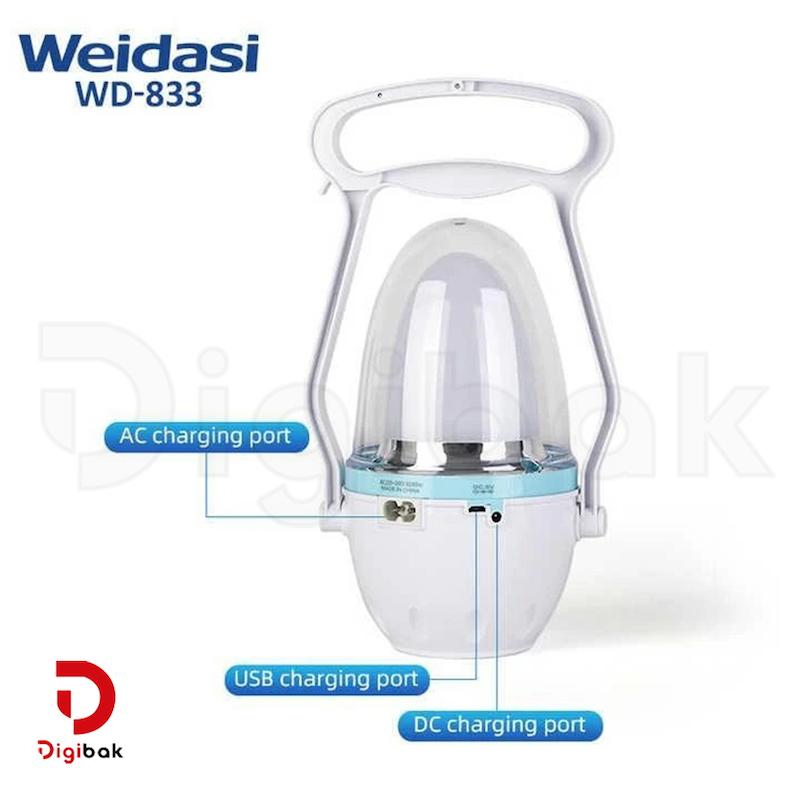 چراغ فانوسی شارژی ویداسی مدل WD-833