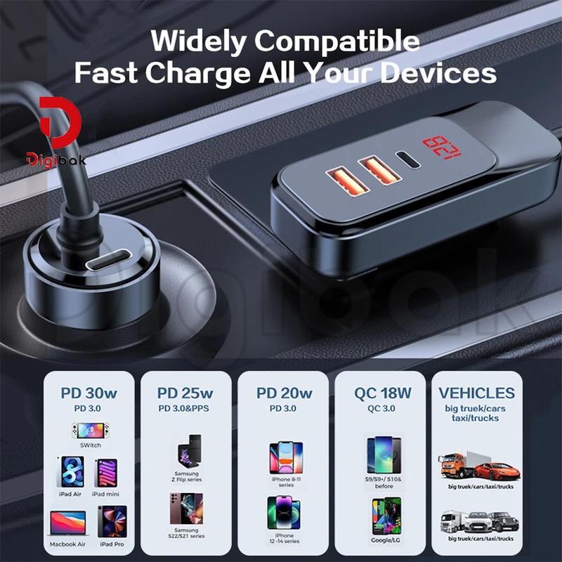 شارژر فندکی 120 وات هیسکا مدل HCC-327