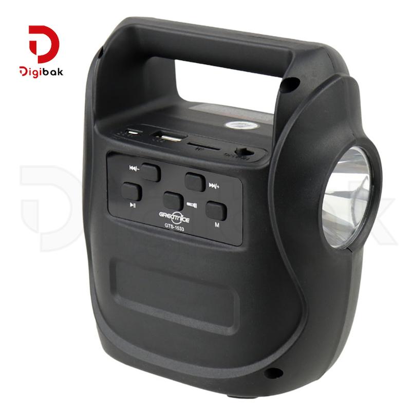 اسپیکر بلوتوثی قابل حمل گریت‌نایس مدل GTS-1533 
