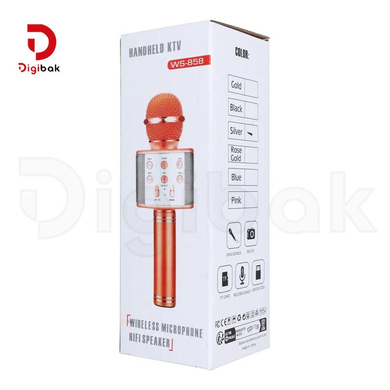 میکروفون و اسپیکر بی‌سیم شارژی مدل WS-858