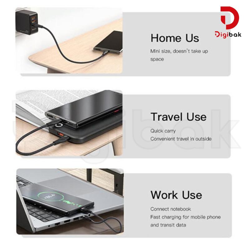 کابل فست شارژ تایپ C به تایپ C وی‌ نت پلاس مدل ETW002