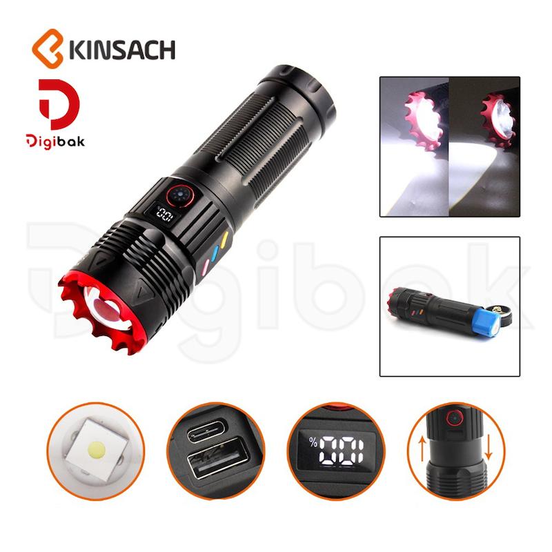 چراغ قوه زوم دار شارژی کینساچ مدل KS-S382