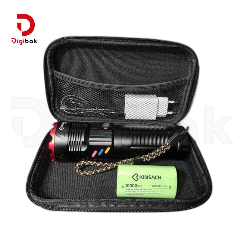 چراغ قوه زوم دار شارژی کینساچ مدل KS-S382