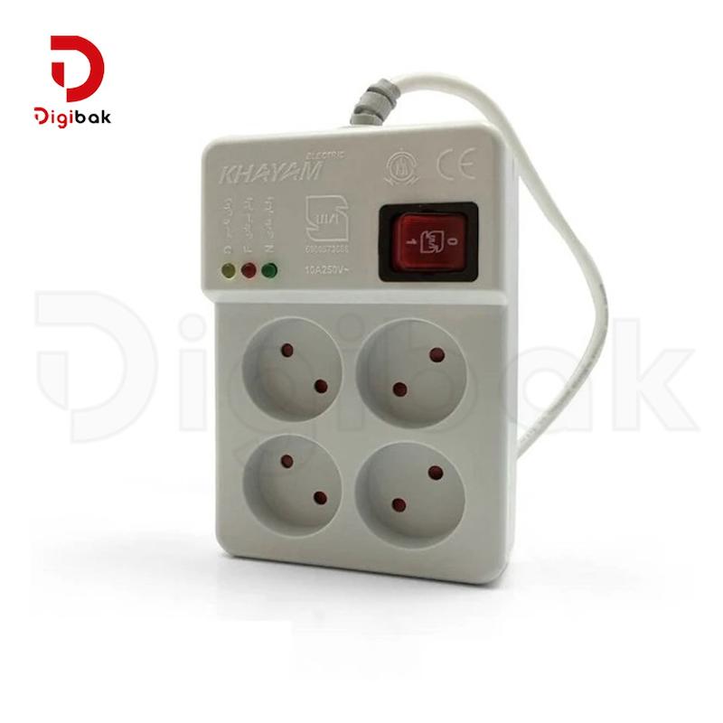 محافظ برق چهار خانه مخصوص یخچال و فریزر خیام الکتریک مدل KH8021