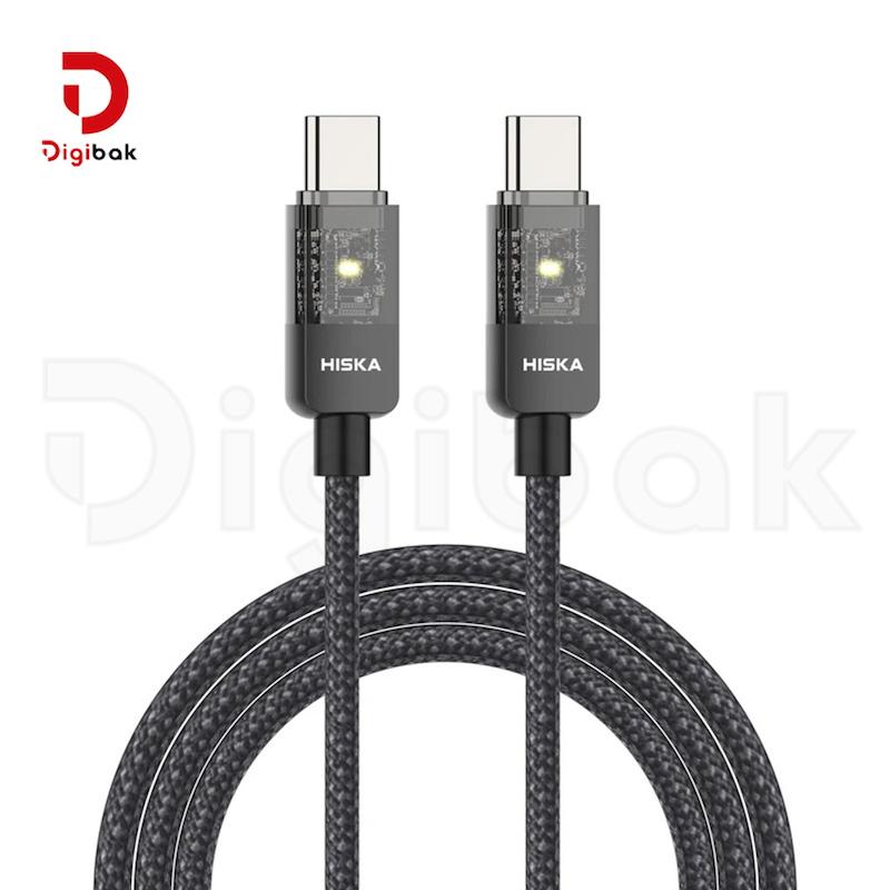 کابل فست شارژ تایپ سی به تایپ سی ۶۰ واتی هیسکا مدل LX-891CC