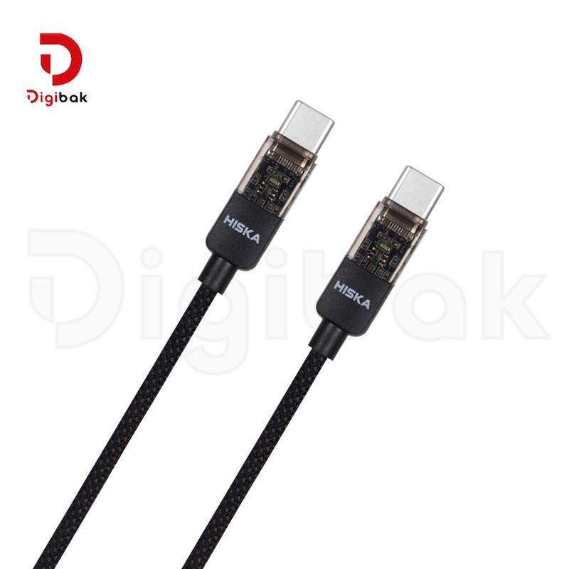 کابل فست شارژ تایپ سی به تایپ سی ۶۰ واتی هیسکا مدل LX-891CC