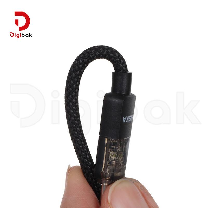 کابل فست شارژ تایپ‌سی به لایتنینگ هیسکا مدل LX-891CL