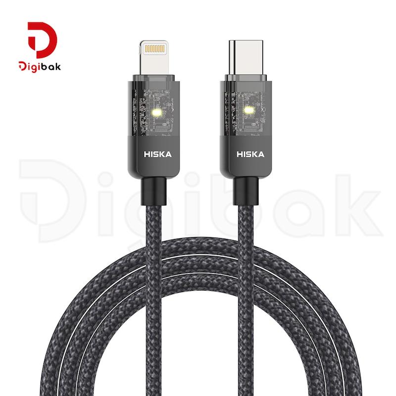کابل فست شارژ تایپ‌سی به لایتنینگ هیسکا مدل LX-891CL