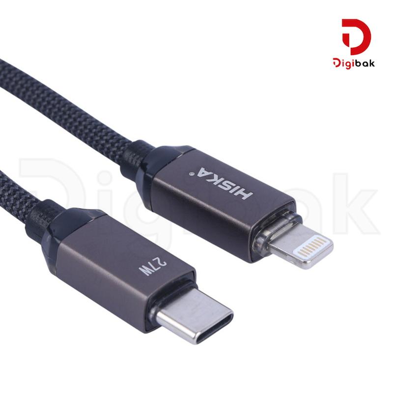کابل شارژ تایپ C به لایتنینگ هیسکا مدل LX-801CL