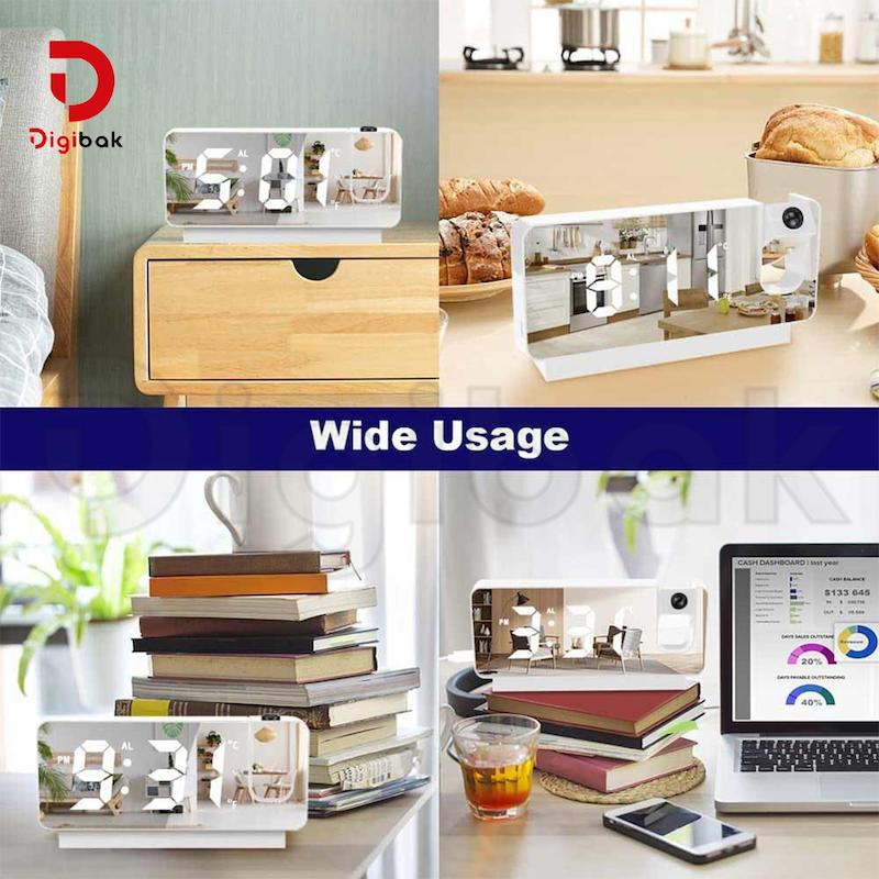 ساعت دیجیتال رومیزی پروژکتوری آینه‌ای مدل S282A