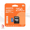 کارت حافظه microSDXC ای دیتا مدل Premier V10 A1 کلاس 10 استاندارد UHS-I سرعت 100MBps ظرفیت 256 گیگابایت به همراه آداپتور SD