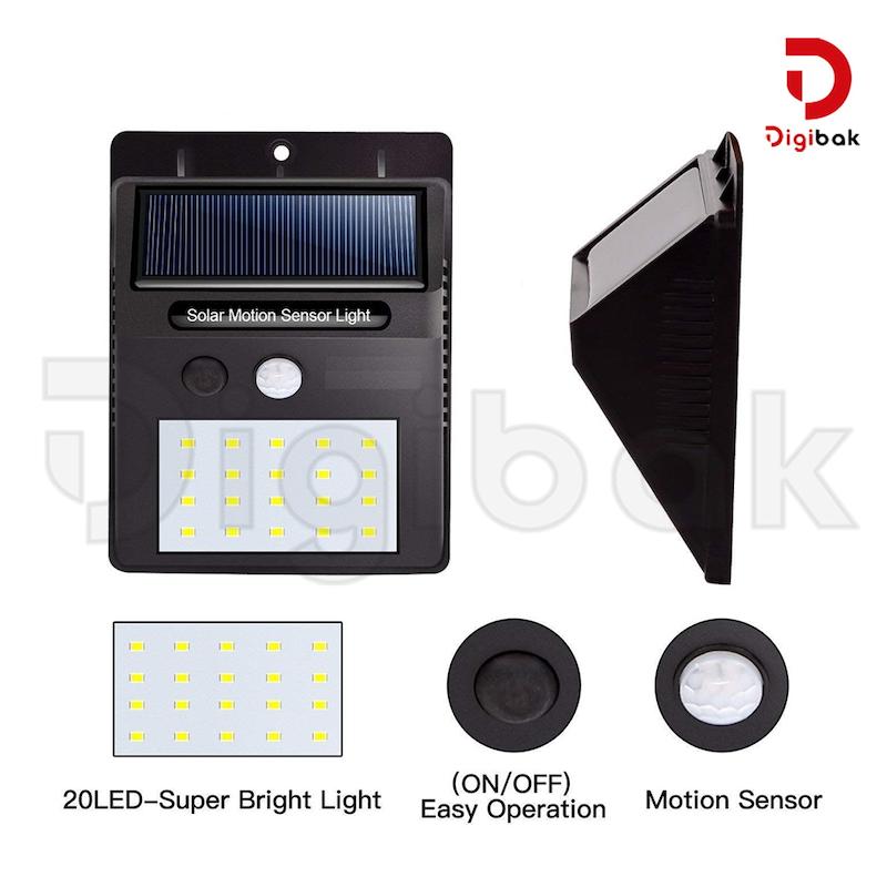 چراغ دیوارکوب خورشیدی HGDUE مدل HG-20 LED