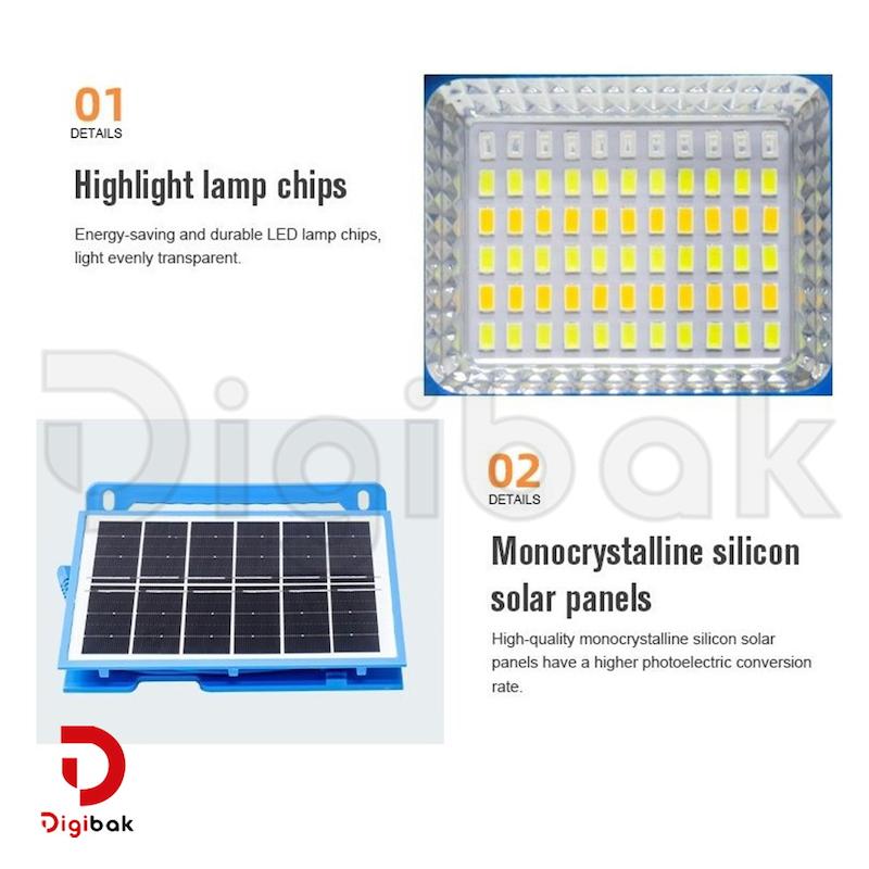 پروژکتور شارژی خورشیدی 50 وات UXI مدل BL-911