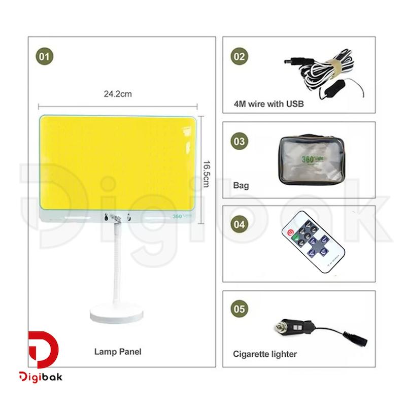 چراغ کمپینگ 360Light مدل TM-03 COB با استند آهنربایی