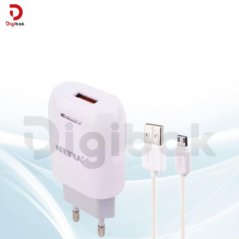  شارژر دیواری ۱۲ وات نیتو مدل TCO33 همراه با کابل