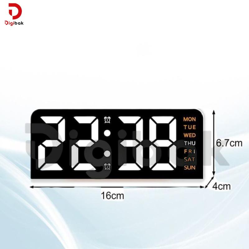 ساعت رومیزی دیجیتال مدل GH-8033 با نور Mood، دو آلارم، نمایش دما و تاریخ