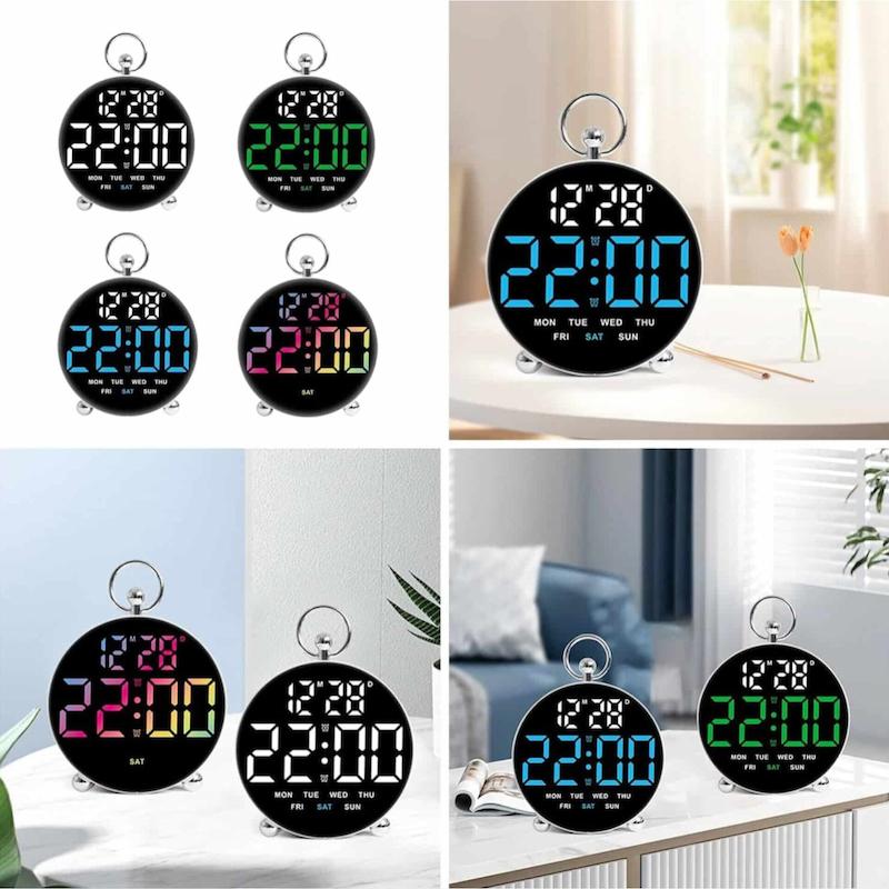 ساعت دیجیتال LED مدل GH8029 با آلارم دوگانه و نمایش تاریخ