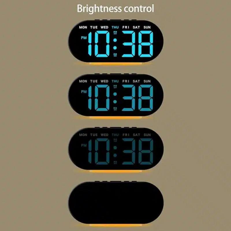 ساعت رومیزی دیجیتال چندکاره LED با نمایشگر دما و تقویم مدل GH-9003
