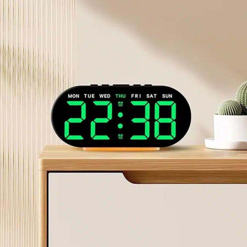 ساعت رومیزی دیجیتال چندکاره LED با نمایشگر دما و تقویم مدل GH-9003