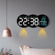 ساعت دیواری دیجیتال LED مدل YX-2808 نمایش دما و ریموت کنترل