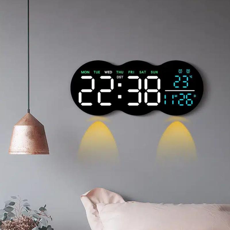 ساعت دیواری دیجیتال LED مدل YX-2808 نمایش دما و ریموت کنترل