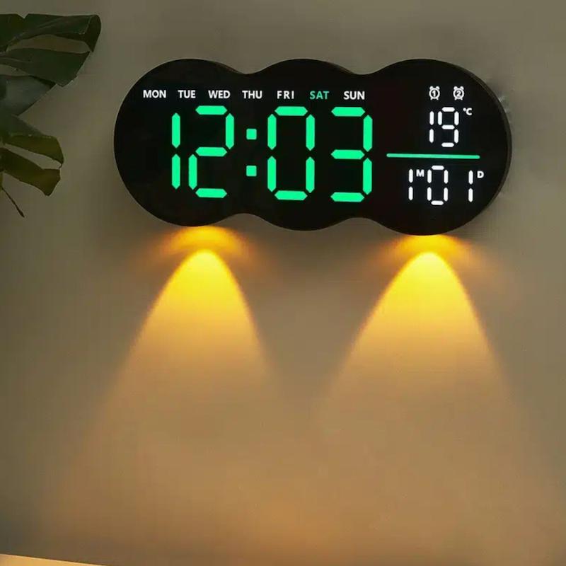 ساعت دیواری دیجیتال LED مدل YX-2808 نمایش دما و ریموت کنترل