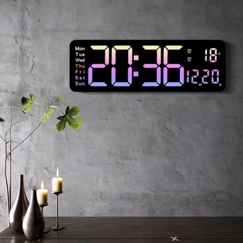 ساعت دیواری دیجیتال LED مدل 5526 با نمایشگر بزرگ و آلارم چندکاره