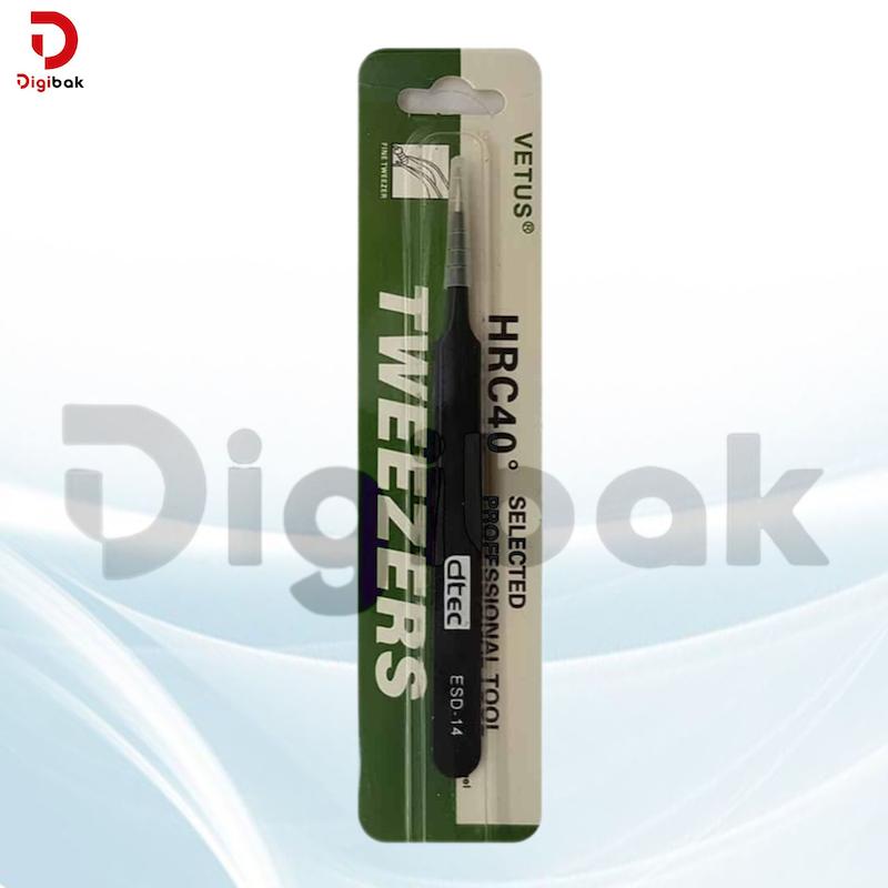 پنس نوک تیز آنتی استاتیک برند DTEC مدل ESD-14