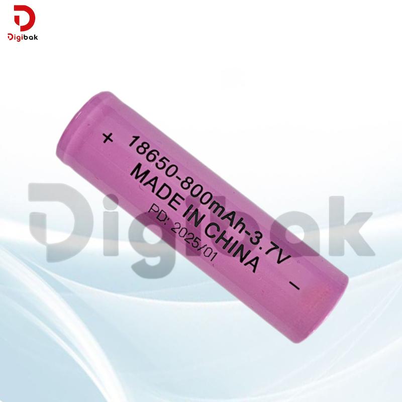 باتری لیتیوم یون 3.7V سایز 18650 800mAh مارک RSC سر تخت