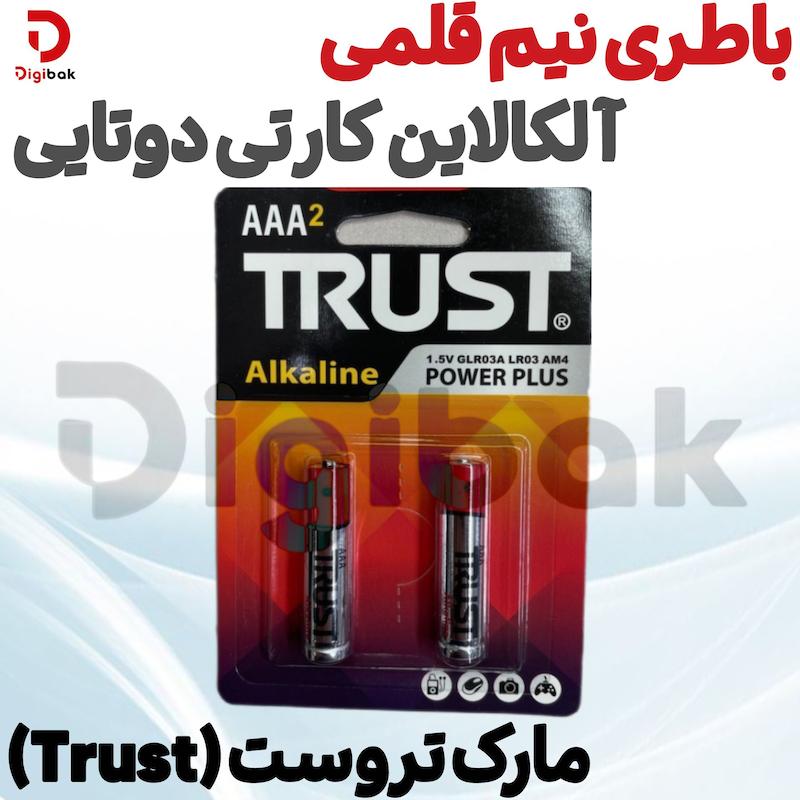 باطری نیم قلمی آلکالاین کارتی دوتایی مارک تروست