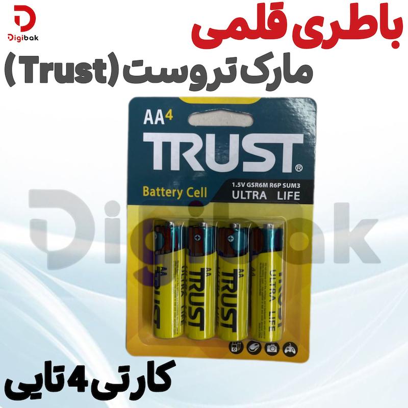 باطری قلمی کارتی ۴تایی مارک تروست