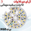 ال ای دی 30 وات 12 ولت سفید مهتابی برند XGD