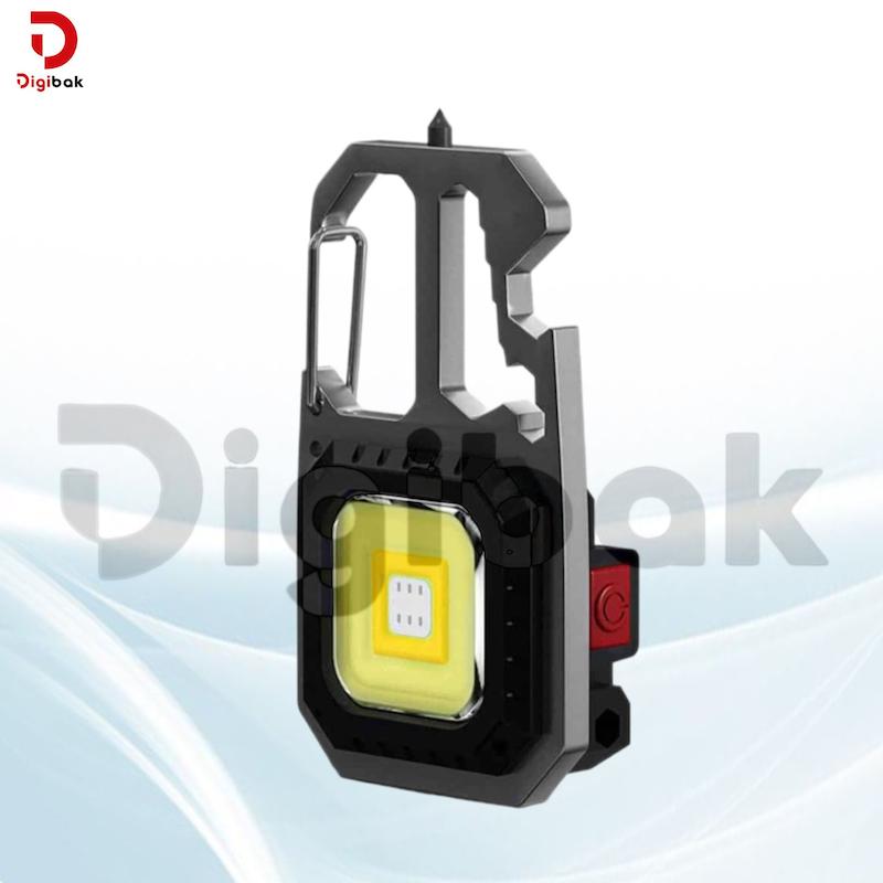 چراغ قوه مینی چندکاره جیبی فلزی پایه دار مدل W5138