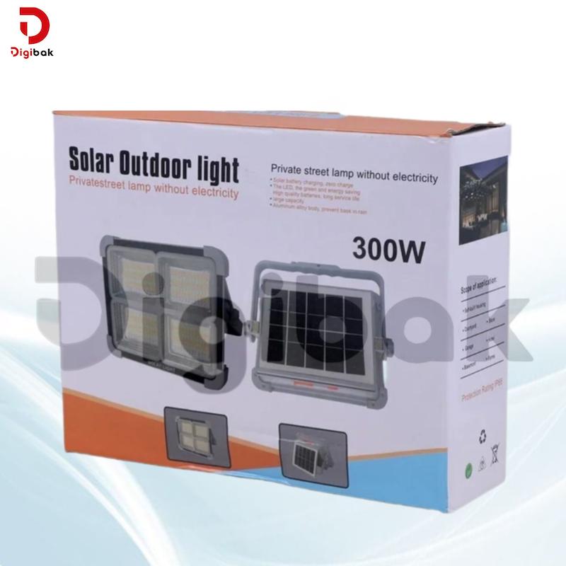پروژکتور شارژی خورشیدی ۶ باطری ۳۰۰ وات مارک Solar Outdoor Light