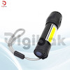 چراغ قوه جیبی زوم‌دار با چراغ بغل COB