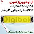  ال ای دی پروژکتوری 100 وات 12-24 ولت COB سفید مهتابی کلیددار بدون نیاز به هیت سینک