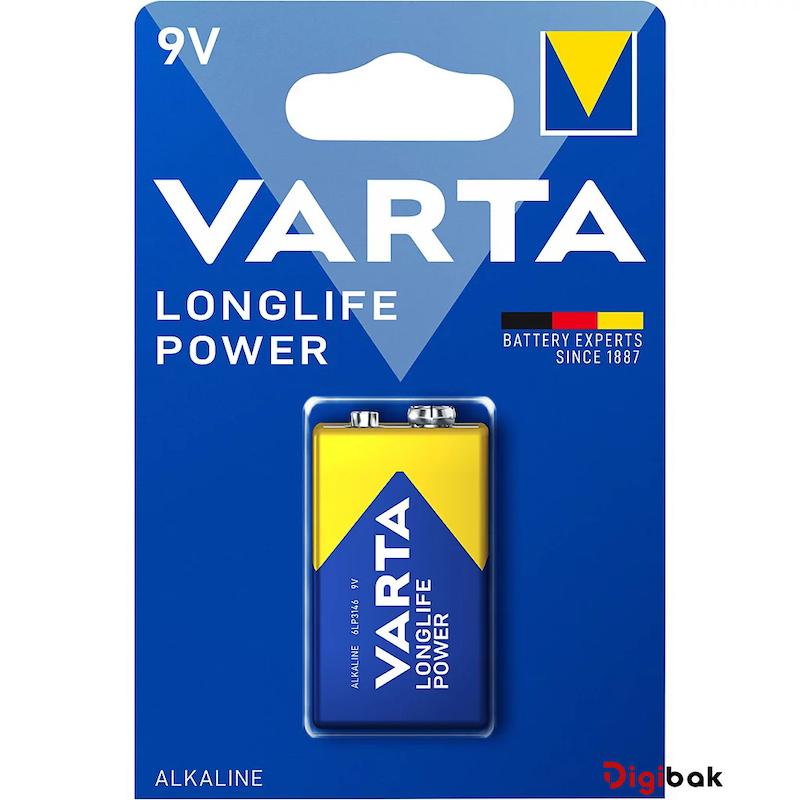 باتری کتابی 9 ولت آلکالاین وارتا  Longlife Power
