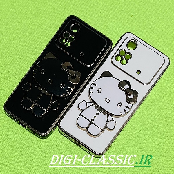 مشخصات و خرید قاب گوشی Poco M4 Pro 4G شیائومی اورجبنال طرح ژله ای کیتی KITTY مای کیس گلد لاین آینه ای دور طلایی محافظ لنز دار در رنگ بندی متنوع از فروشگاه دیجی کلاسیک