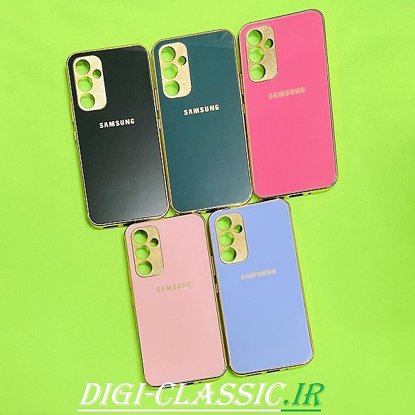 مشخصات و خرید قاب گوشی Galaxy A54 5G سامسونگ ضد خش پشت گلس شیشه ای مای کیس گلد لاین دور طلایی محافظ لنز دار در رنگبندی متنوع از فروشگاه دیجی کلاسیک