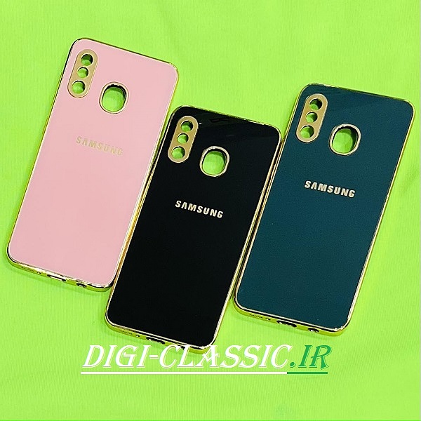 مشخصات و خرید قاب گوشی Galaxy A20 - Galaxy A30 سامسونگ ضد خش پشت گلس شیشه ای مای کیس گلد لاین دور طلایی محافظ لنز دار در رنگبندی متنوع از فروشگاه دیجی کلاسیک