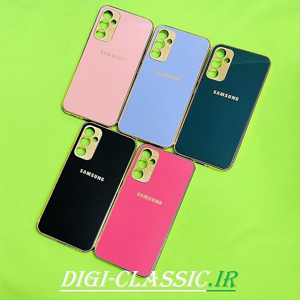 مشخصات و خرید قاب گوشی Galaxy A34 5G سامسونگ ضد خش پشت گلس شیشه ای مای کیس گلد لاین دور طلایی محافظ لنز دار در رنگبندی متنوع از فروشگاه دیجی کلاسیک