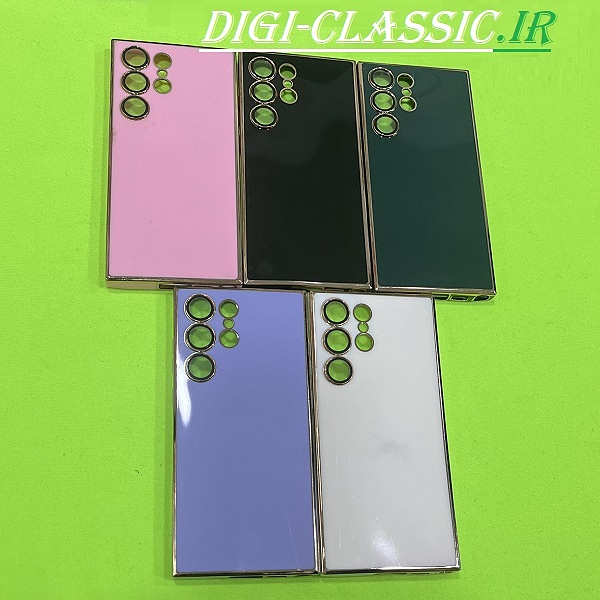 مشخصات و خرید قاب گوشی Galaxy S32 Ultra سامسونگ طرح ژله ای مای کیس گلد لاین دور طلایی محافظ لنز شیشه ای در رنگ بندی متنوع از فروشگاه دیجی کلاسیک