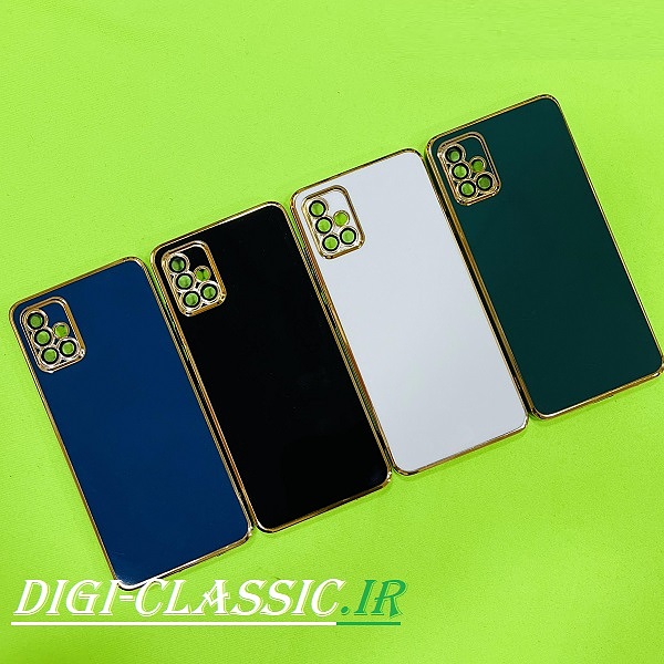 مشخصات و خرید قاب گوشی Galaxy A51 سامسونگ طرح ژله ای مای کیس گلد لاین دور طلایی محافظ لنز شیشه ای در رنگ بندی متنوع از فروشگاه دیجی کلاسیک