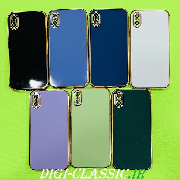 مشخصات و خرید قاب گوشی iPhone X - iPhone XS آیفون طرح ژله ای مای کیس گلد لاین دور طلایی محافظ لنز شیشه ای در رنگ بندی متنوع از فروشگاه دیجی کلاسیک